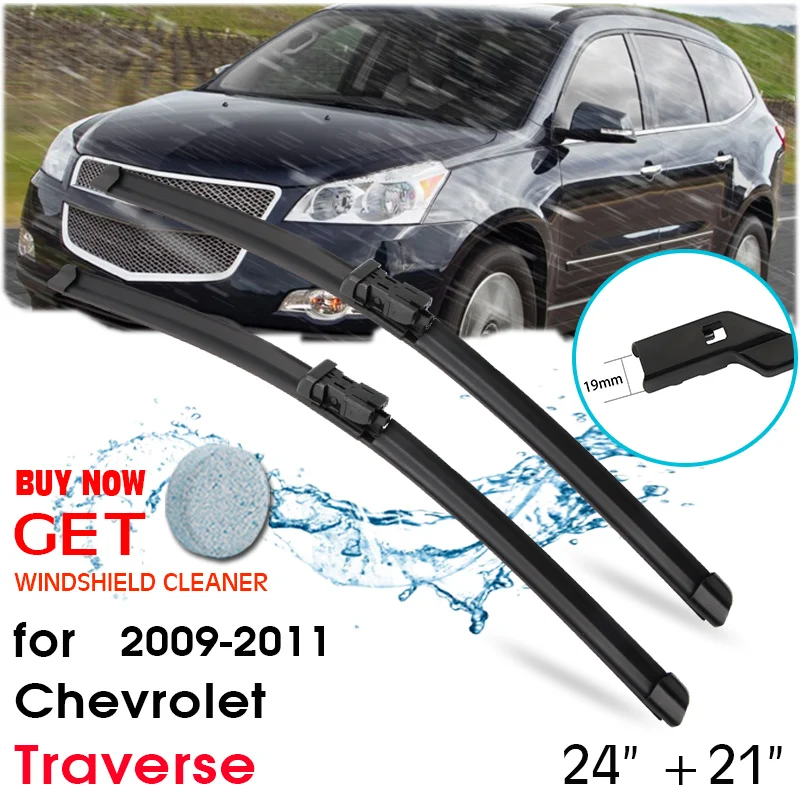 

Car Blade Front Window Windshield Rubber Silicon Refill Wiper For Chevrolet Traverse 2009-2011 LHD / RHD 24"+21" Car Accessories