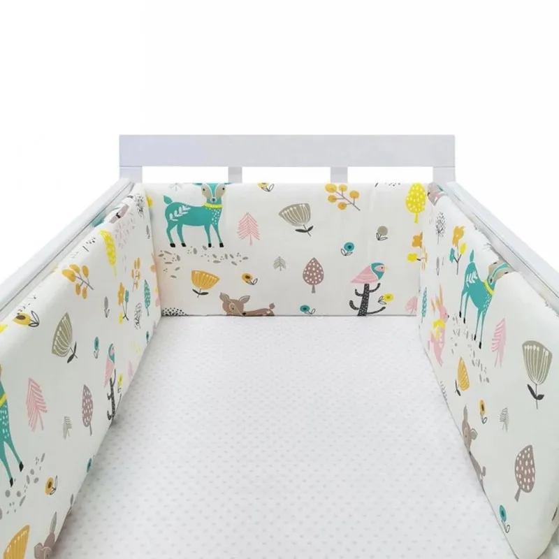 Baby Crib Bumper Set Newborn Polka Dot Cotton Printed Cot Bumpers in Crib Infant Protector For Baby Boy Girl Boy 200*30cm