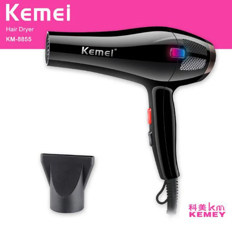 

kemei electric hair dryer KM-8855 3000W professional High power cold air hot air negative oxygen ion stable thermostat system