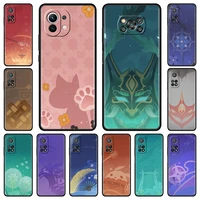 Silicone Phone Case For Xiaomi Poco NFC Lite 11T Pro Note 10T Shell Soft Cover Genshin Impact Logo