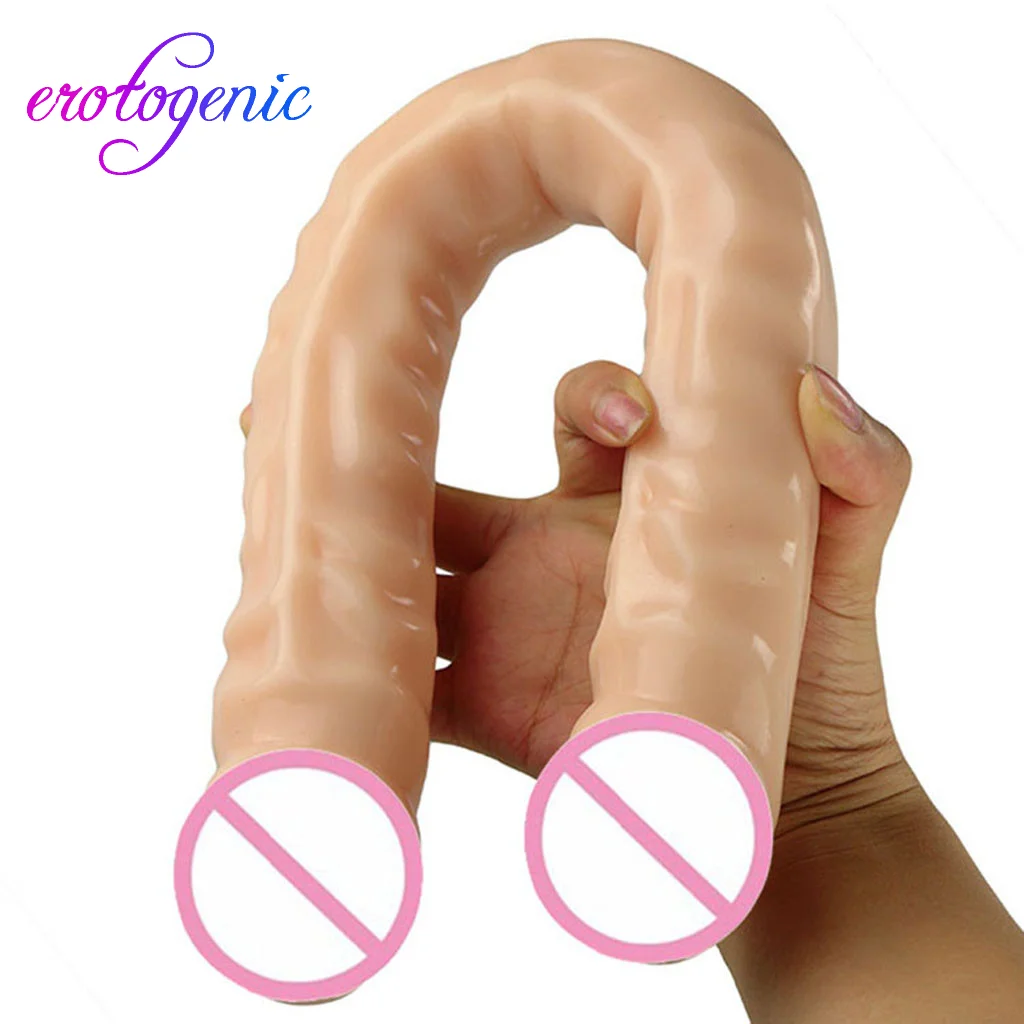 Страпон фаллоимитатор для женщин реалистичный с двойным концом гибкий и Veiny