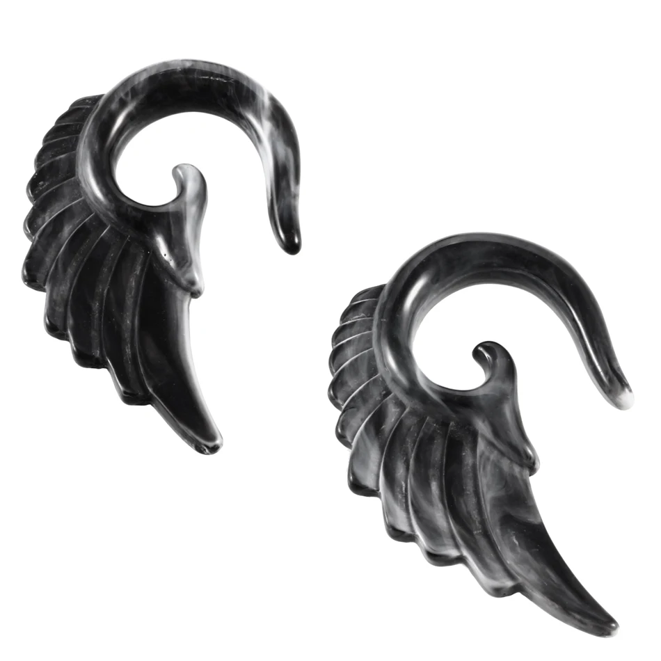 2 шт./лот Акриловые спиральные ушные отверстия ленты растягивающиеся заглушки и