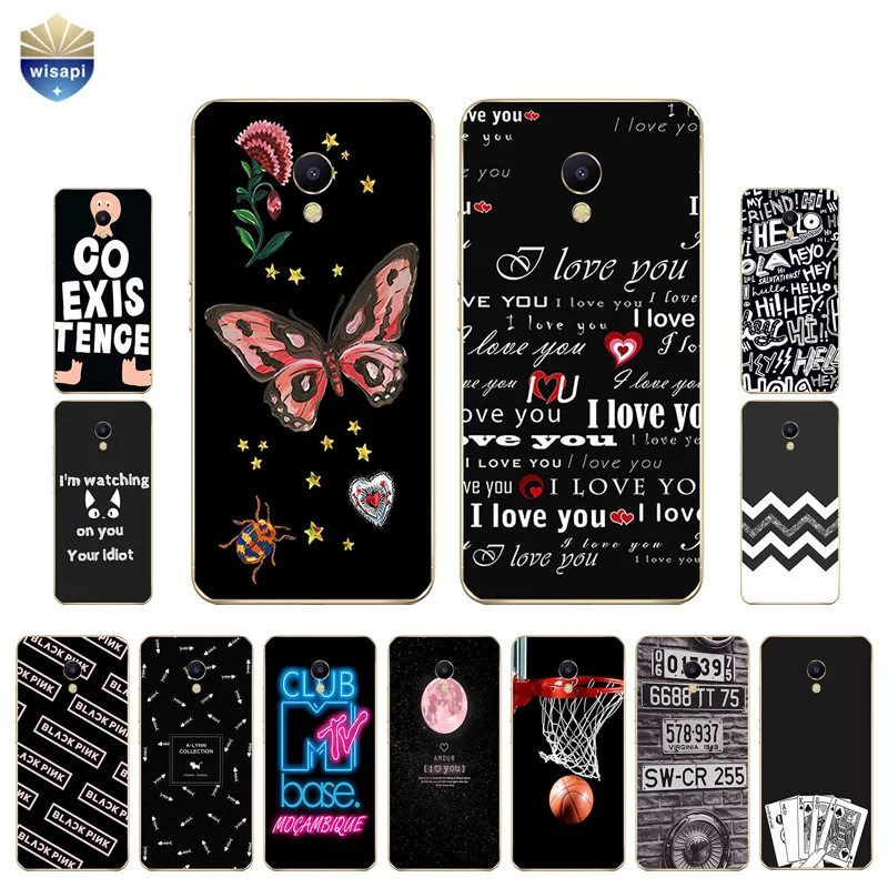Чехол для телефона Meizu M2 M3 M3S Mini чехол Meilan M5 / M5S Shell U10 U20 из ТПУ черный стиль