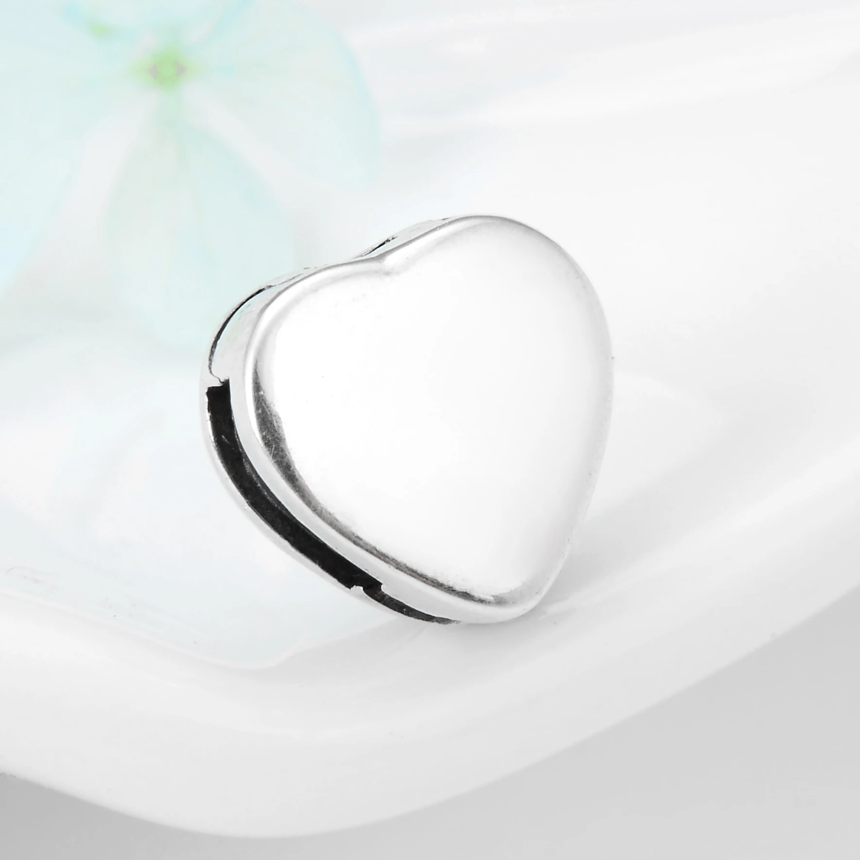 Женский браслет из стерлингового серебра 925 пробы с золотым бантом и сердечком