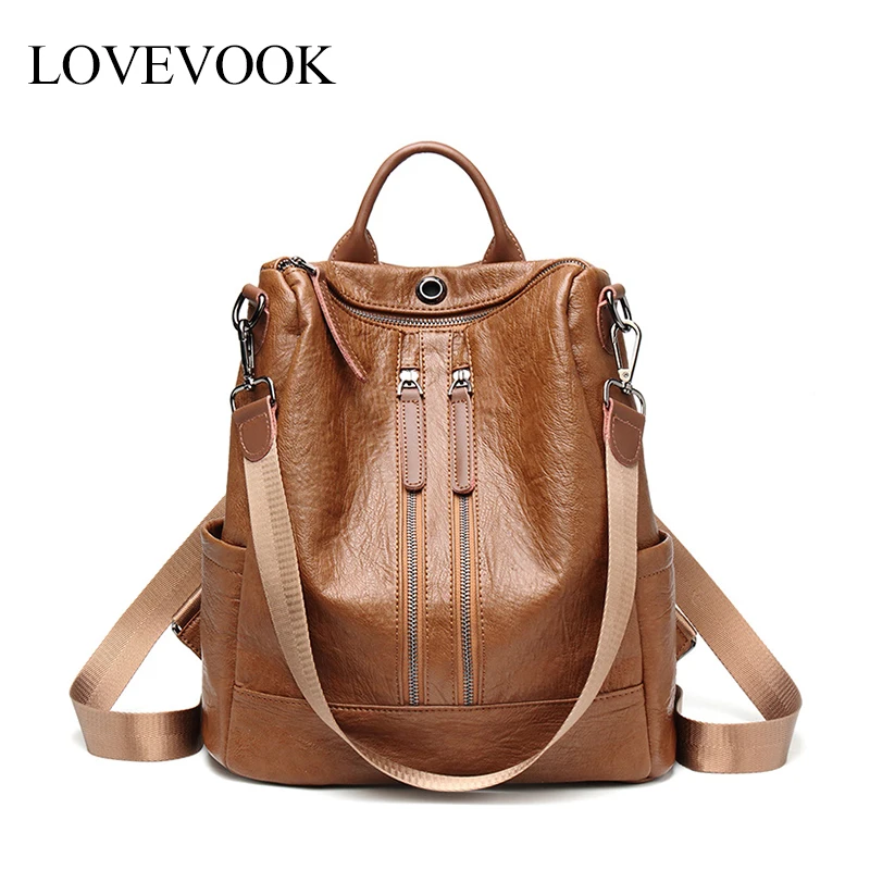 Женский рюкзак Lovevook винтажный школьный из искусственной кожи для девочек