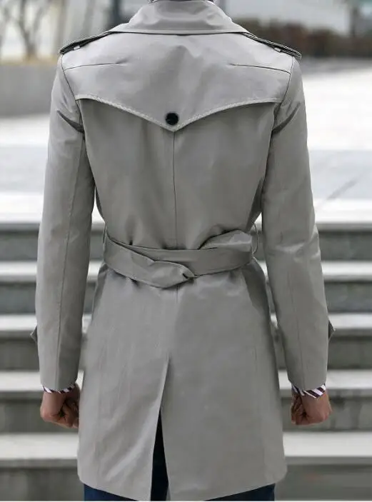 Серая мужская одежда 2020 осенняя куртка повседневная верхняя тонкое длинное