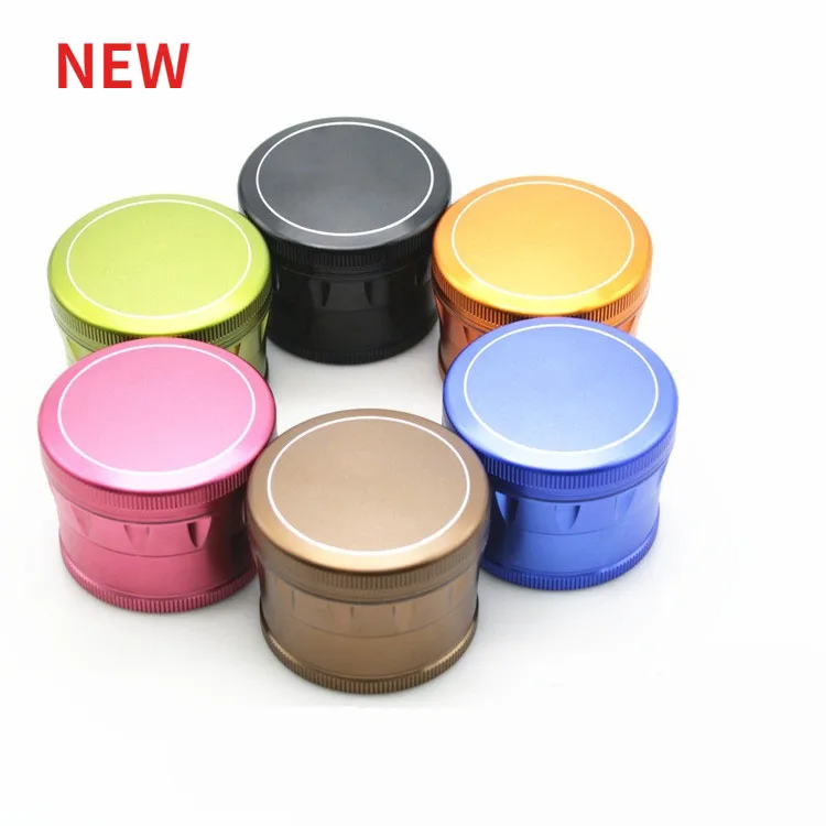 

New Product Four-layer Aluminum Alloy Chamfered Cigarette Grinder, Color Cigarette Crusher Smoking Accessories Diameter 63MM