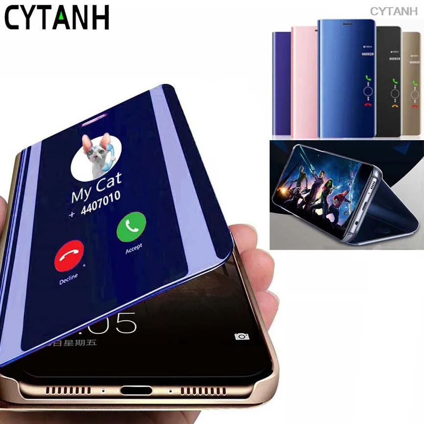 Чехол для VIVO Y91C чехол зеркальный флип телефона Y91i Y93 Y67 V5 V7 Y75 плюс Y79 крышка