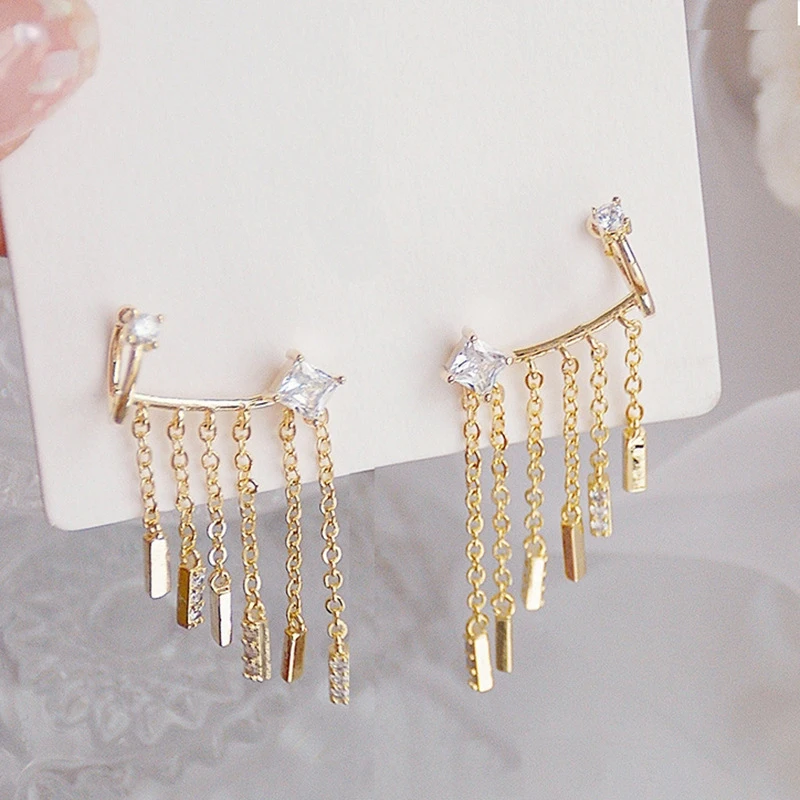 

Fashion Vintage Earrings Women Big Geometric Statement Gold Metal Drop Earrings 2021 Trendy Earings Jewelry Accessories Tassel