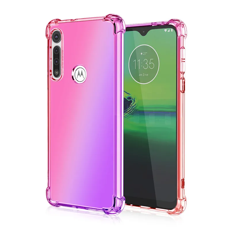 

Ultra Slim Double Color Gradient Case for Motorola Moto G8 Play G8 Plus ONE MACRO E6 Plus Cover Silicone Fundas For MOTO E6 Play