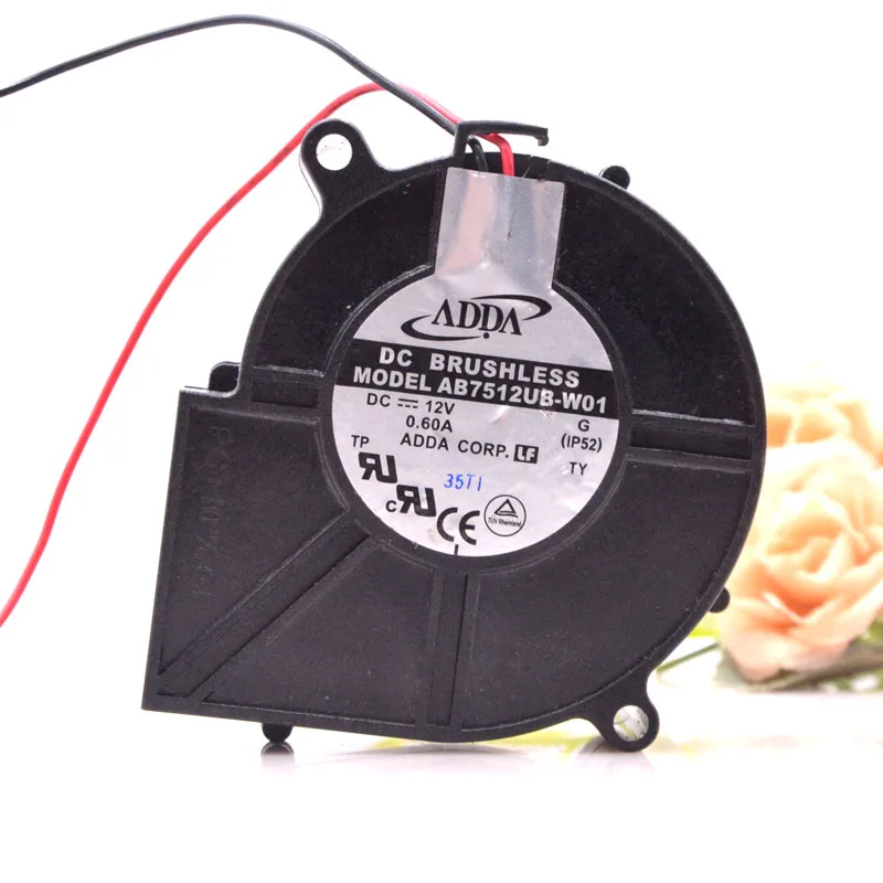 

AB7512UB-W01 For Adda 7530 Dc 12v 0.60a Max Airflow Rate Turbo Blower cooling Fan