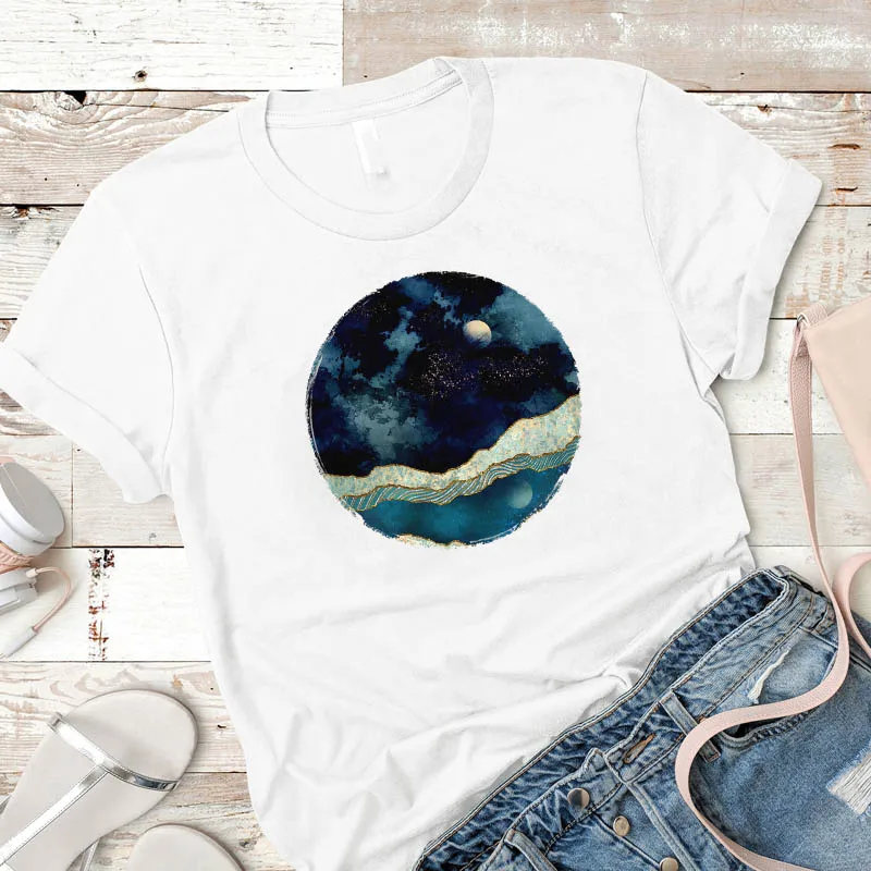 

Women 4XL Plus Size Shirt Womens Whale Fashion Unisex Ladies Female Mujer Camisa Tshirt Tees Printed Graphic Top Clothes T-shirt