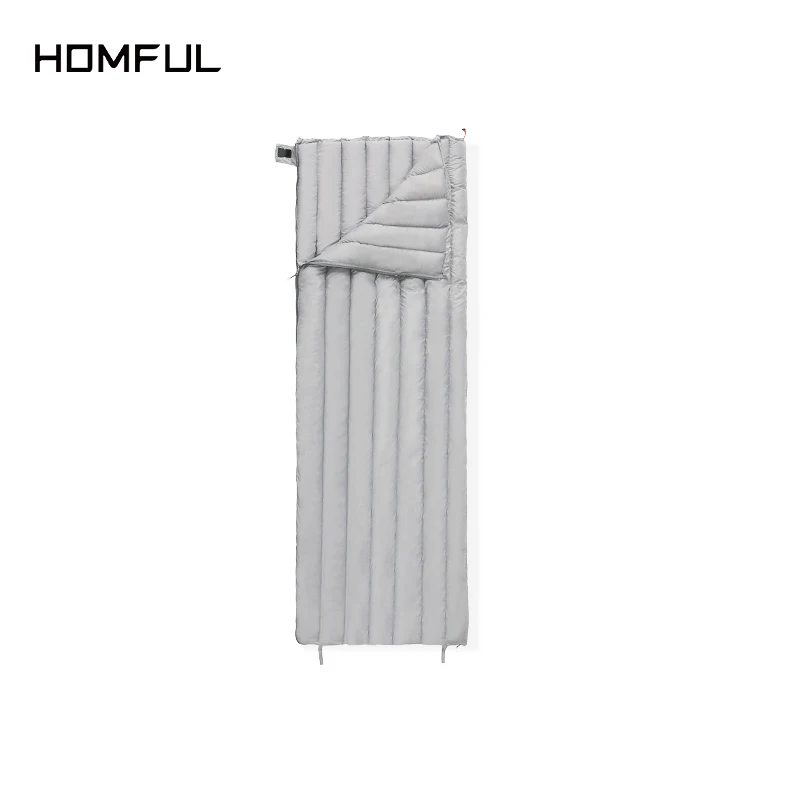 HOMFUL 570g Outdoor Down Sleeping Bag Adult Thicken Travel Indoor Warm Camping Double Splicing Four Seasons