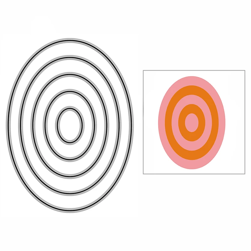 

New Layering Oval Frame Craft Embossing Mold 2021 Metal Cutting Dies for DIY Decorative Scrapbooking Album Card Making No Stamps