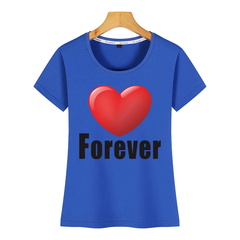 Женская Базовая черная футболка с принтом love forever|Футболки| |