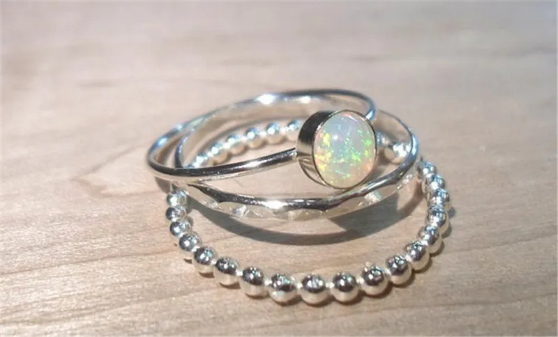 Женское Винтажное кольцо с опалом геометрическим рисунком | Украшения и