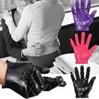 Перчатки для мастурбации с 5 пальцами, мужские и женские, массажные, для интима, мягкий массаж, мужские ребристые дразнящие перчатки, идеальный подарок