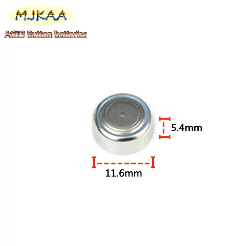50 шт/MJKAA AG13 1,5 Vbutton батареи SR44SW SP76 L1154 RW82 RW42 Vlr44 357a A76 303 Часы игрушка на батареях LR44 щелочные батареи