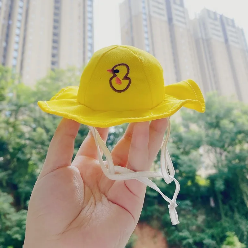 Yellow Little Duck Dog Hat Summer Puppy Sun Pet Photo Cute Diameter 14 cm | Дом и сад