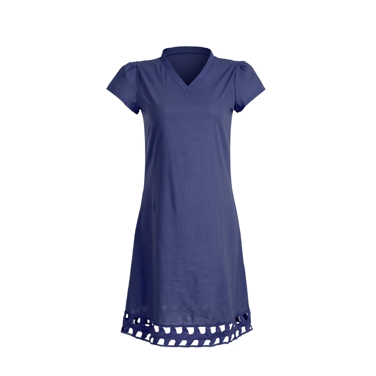 

Women Boho Dress Summer Short Sleeve Mini Dresses Casual Cotton Loose V-neck Sundress Plus Size Female Clothing