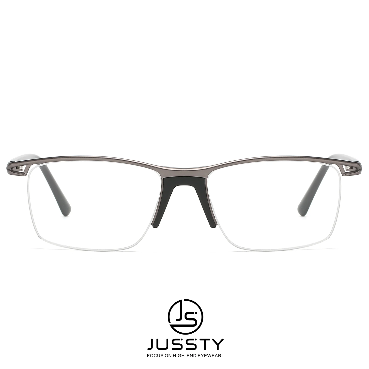 Очки мужские с полуободковой оправой оптические многофокальные прогрессивные