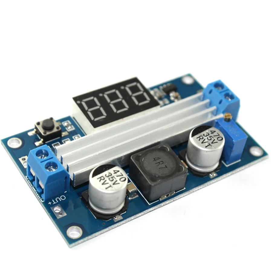 

LTC1871 DC DC Step Up Booster Converter 3-35V To 3.5-35V DC + LED Voltmeter DC-DC Step Up Power Supply Module Voltage Regulator
