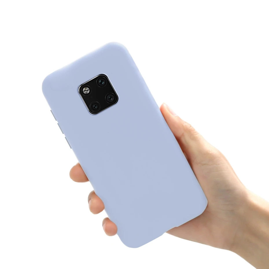 Макарон силиконовый мягкий чехол для huawei Y7 Y6 P20 P30 Lite Pro P Smart Коврики 20 30 Pro Lite Honor 10 8x 8c чехол для телефона - Цвет: Light blue