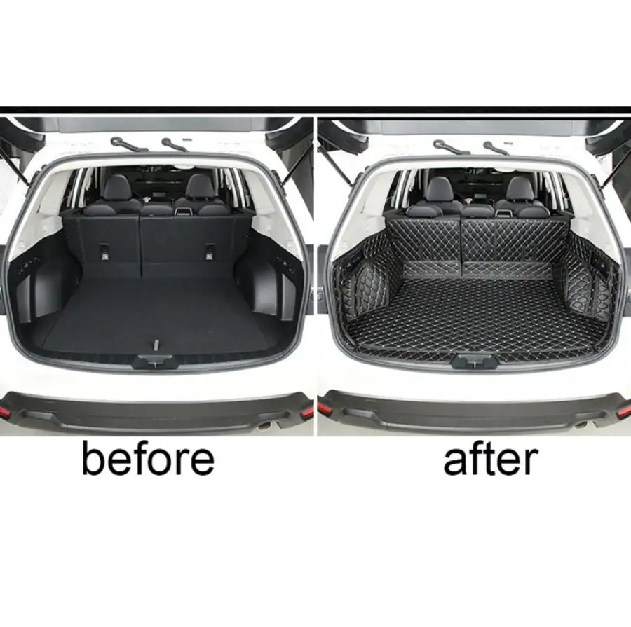 

for Fiber Leather Car Trunk Mat Cargo Liner for Subaru Xv 2018 2019 2020 Rug Carpet Interior Accessories Sticker
