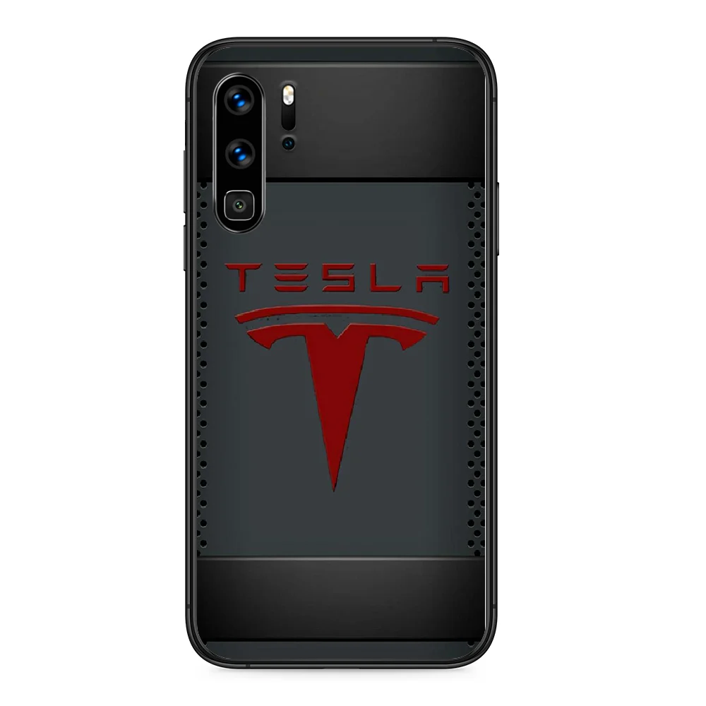 

electric car Tesla Phone case For Huawei P 9 Smart 10 20 30 40 8 Lite Mini Z 2019 Pro black waterproof trend coque tpu back 3D