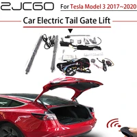 zjcgo car electric tail gate lift trunk rear door assist system for tesla model 3 20172020 original car key remote control