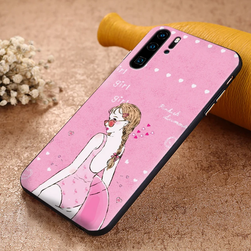 Для huawei Y6 Y7 2018 Y9 Prime 2019 Коврики 10 20 Pro Nova2 3 4 Lite Nova 2i 3i 5i крышка Цвет девушка чехол для