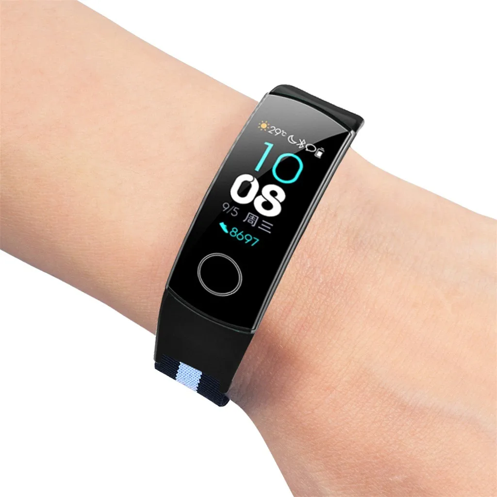 Kinganda Роскошные нейлоновые часы на ремешке для Huawei Honor Band 5/4 тканевые