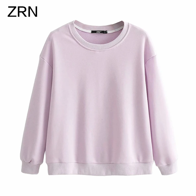 Базовые толстовки для женщин уличная одежда Женская весенне осенняя однотонная