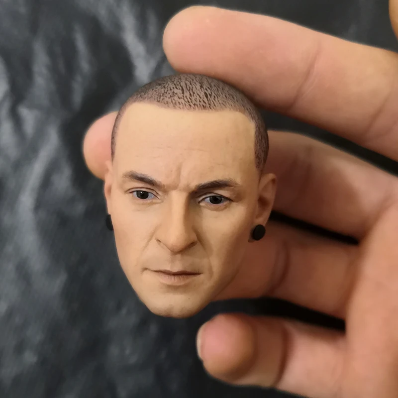 1/6 чешуя голова резная Линкольн парк Честер Беннингтон лепить для 12 дюймов