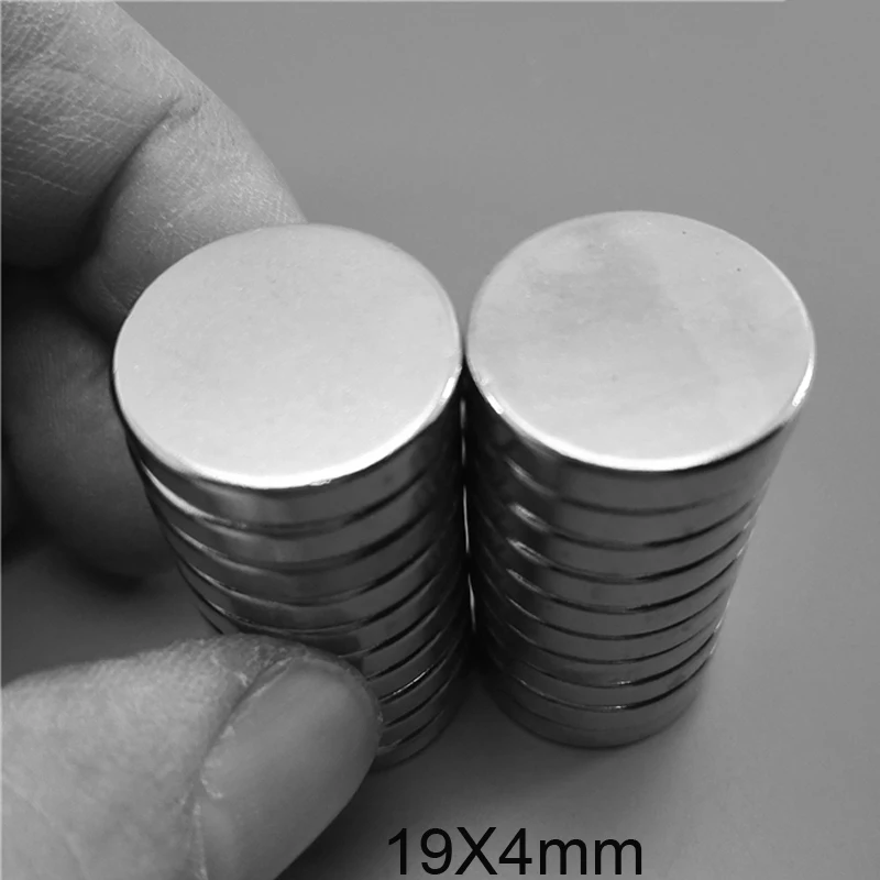 

5~60pcs 19x4 mm Powerful Round Magnets 19mmx4mm Bulk Sheet Neodymium Magnet 19x4mm Permanent NdFeB Strong Disc Magnet 19*4 mm