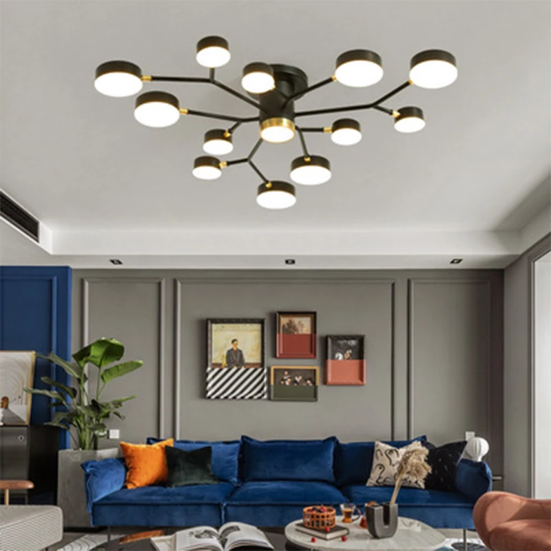 

The new bifurcated chandelier LED bedroom lighting living room ceiling lamp children's room lamp study lamp direct sales