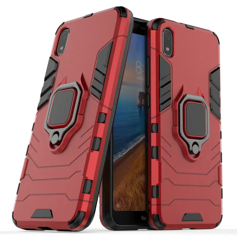 3D защитный чехол с кольцом для Xiaomi Redmi 7A 8A 8 7 16 ГБ 32 автомобильный держатель задняя