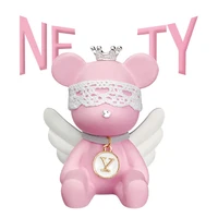 pink angel wings bear patches for kids clothing t shirt letter y iron on transfers on baby clothes thermo stickers appliques