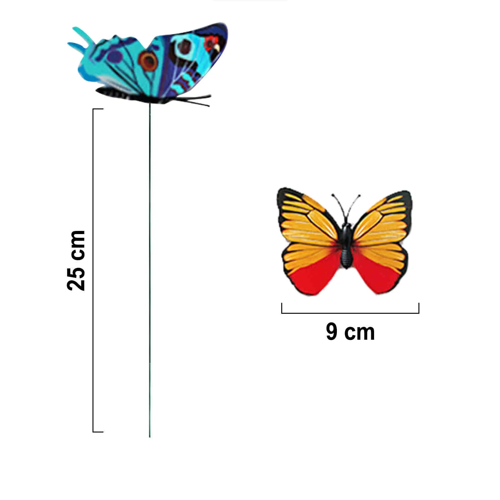 

40# 50pcs Colourful Butterflies Ornaments Garden Decoration Outdoor Plant Party Stakes Yard Garden Decor Vintage Decorative Pile