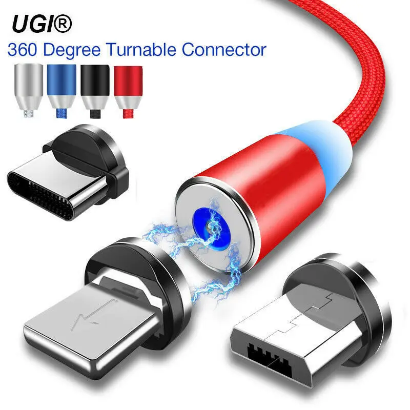 Магнитный зарядный кабель 1 ~ 3 м Micro usb type C для iPhone 8 7 6S LG Lot|Кабели мобильных