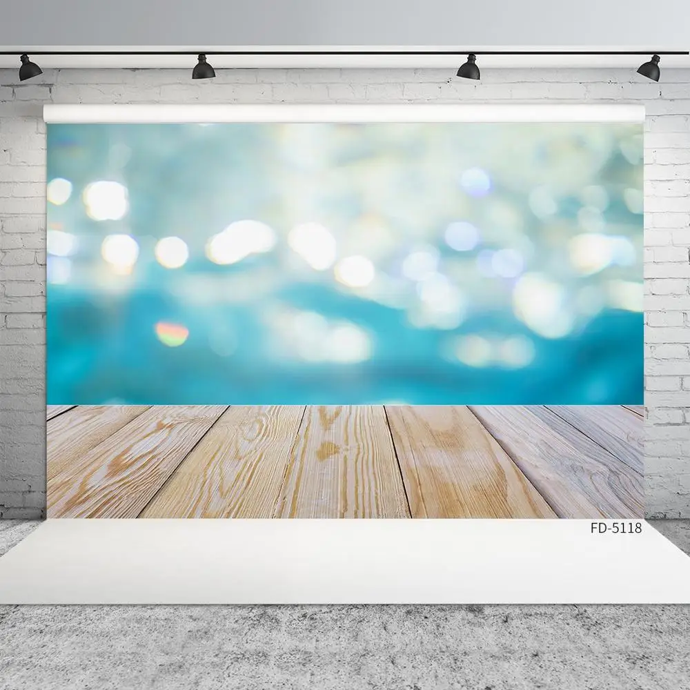 Фон для фотосъемки с расклешенными деревянными досками виниловый тканевый фон