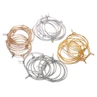 Проволочные серьги-обручи, золотые, 20-50 шт.лот, 20, 25, 30, 35 мм, KC, для изготовления ювелирных изделий