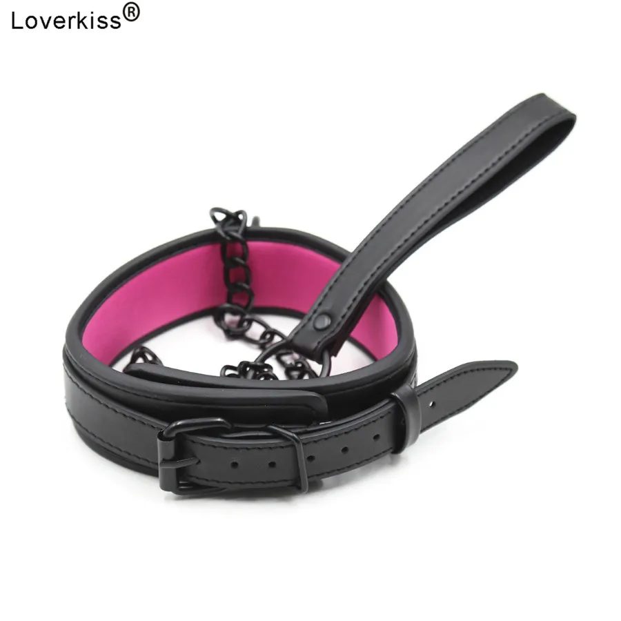 Ошейник из искусственной кожи для БДСМ бондажа ошейник взрослых секс игрушки