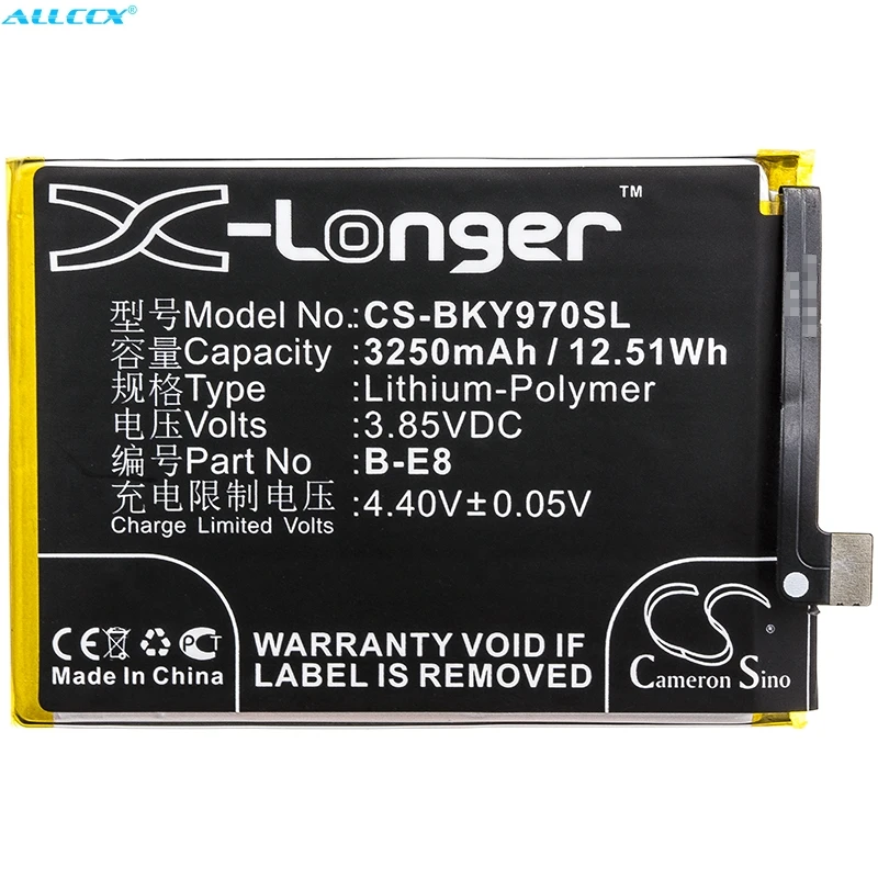 

Cameron Sino 3250mAh Battery B-E8 for BBK/VIVO V1813, V1813A, V1813T, Y97