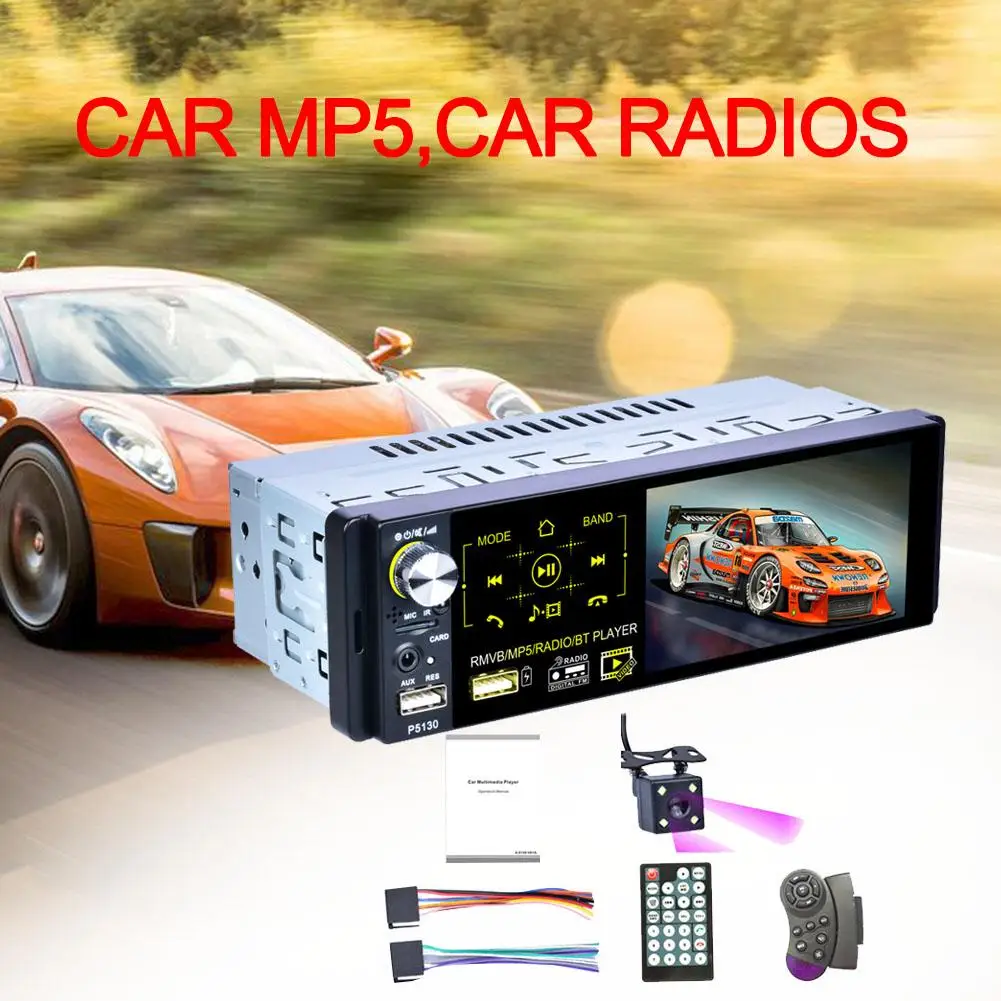 

4.1 Inch Capacitive Touch Screen 1 Din Autoradio Car Radio MP5 Player Camera USB Aux Player 7 Color Backlight AM/FM Radio Hot