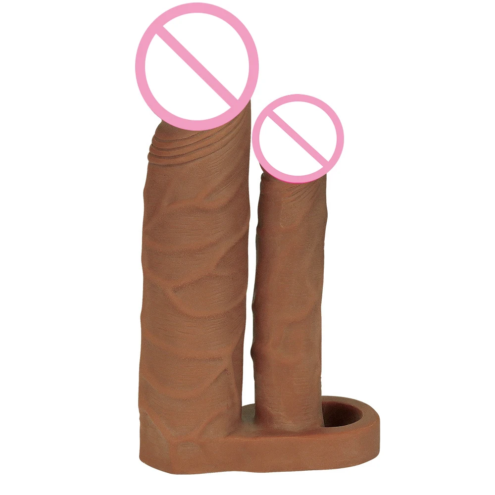 Фаллоимитатор реалистичный пенис расширитель рукав многоразовые презервативы