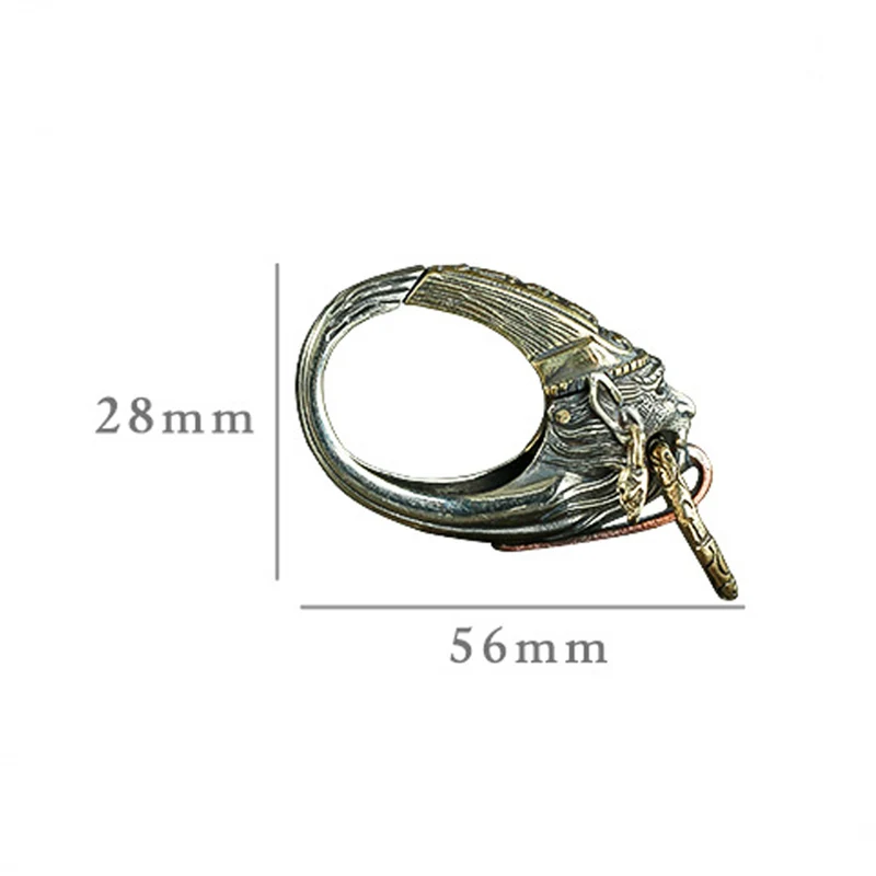 Винтажный медный роскошный китайский Бог призрака на удачу брелки для