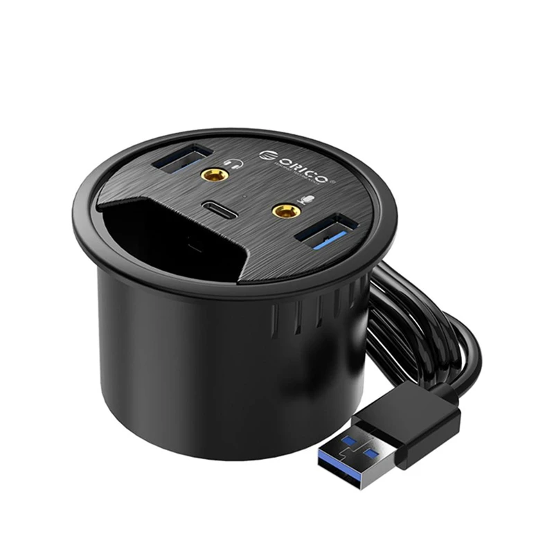 ORICO Настольный втулка USB 3 0 концентратор с наушниками Miniphone порт Тип C OTG адаптер
