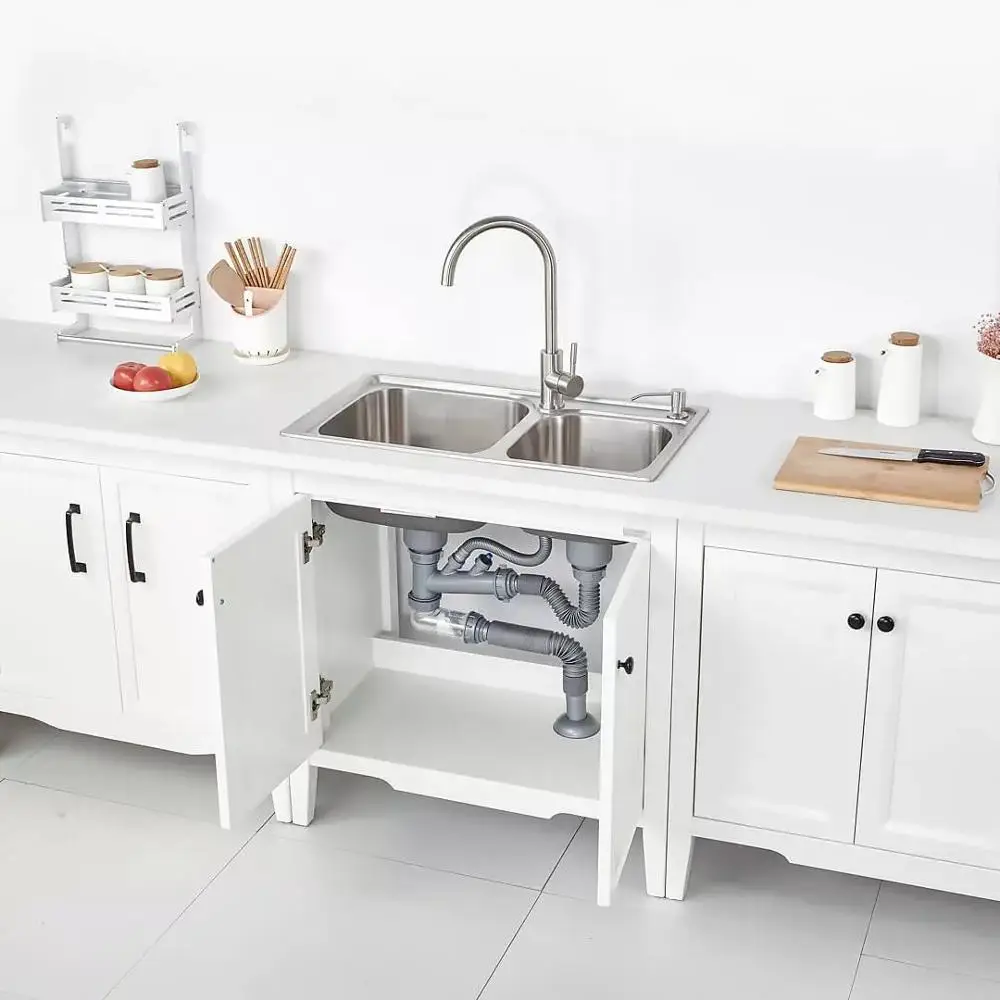 

Submarine Kitchen Sink Strainer Drain Hose Vegetable Basin Deodorant Drain Pipe Single / Double Sink Drain Set From Youpin