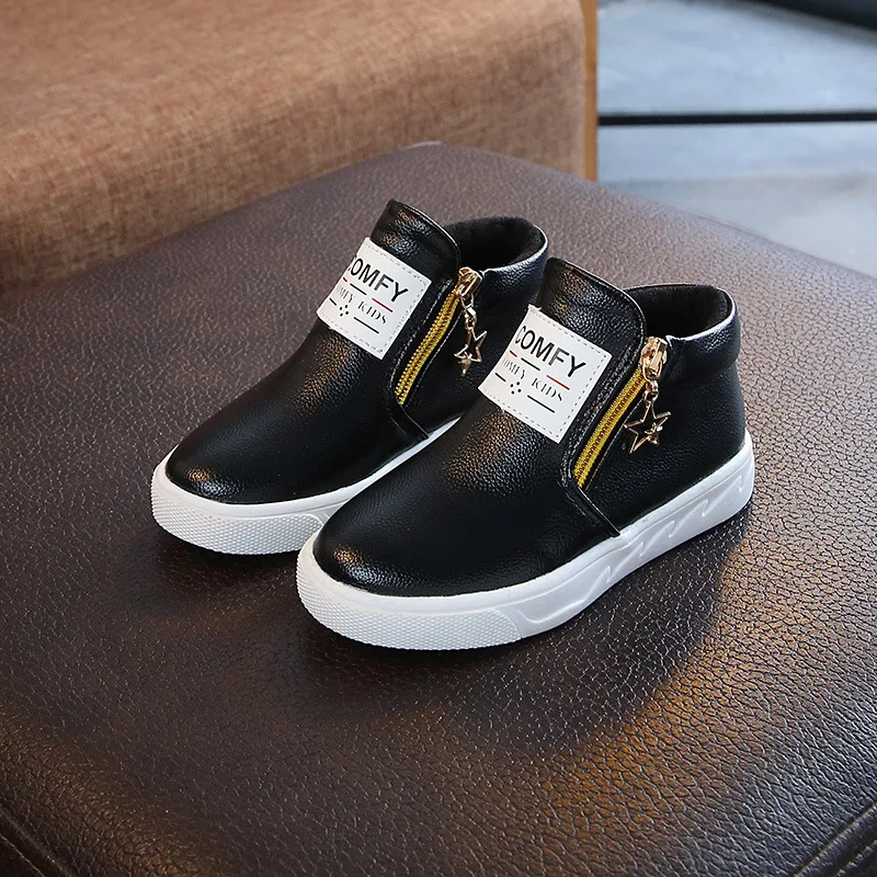 Лидер продаж Детские ботинки Водонепроницаемый из искусственной кожи детская